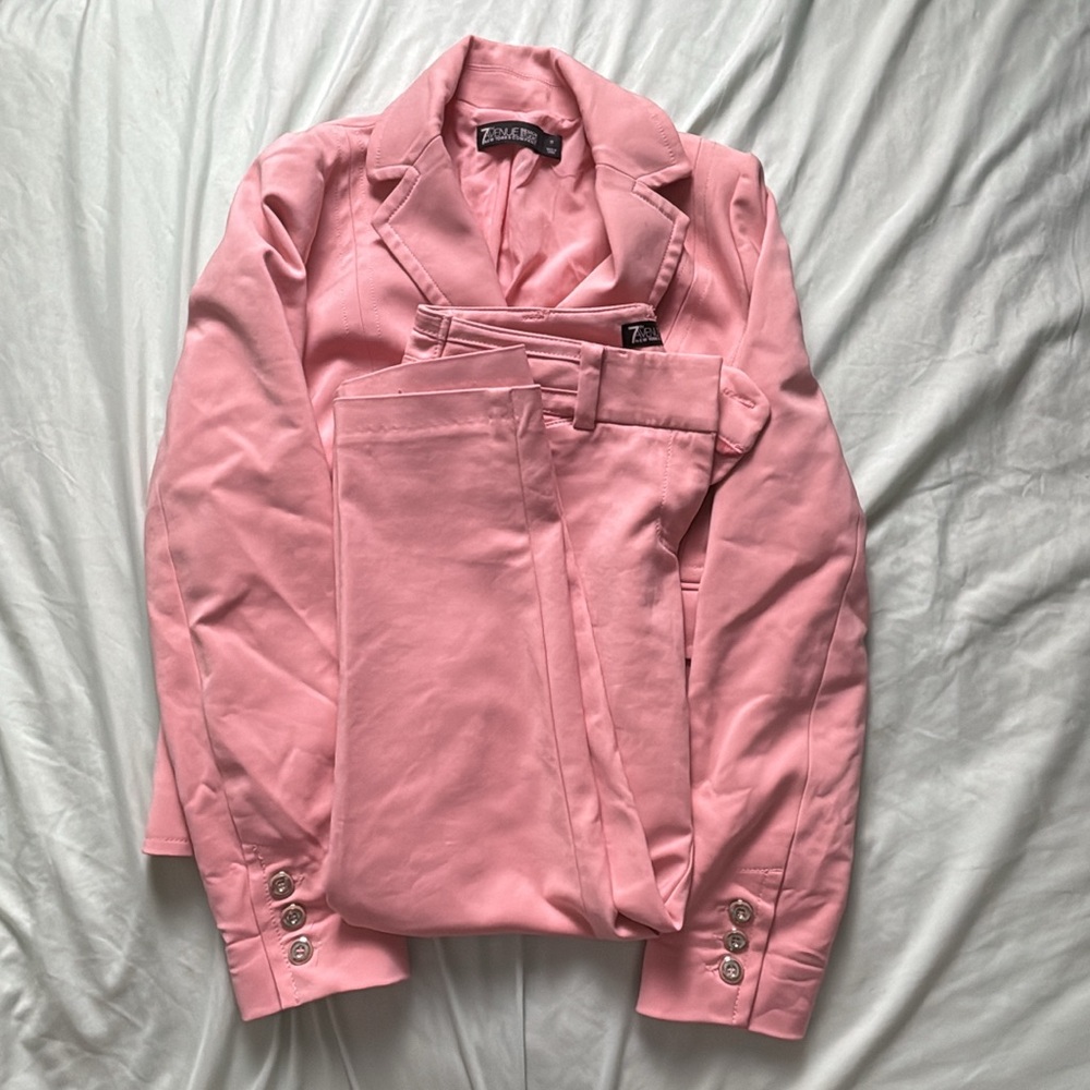 Pink Blazer and Pants Set